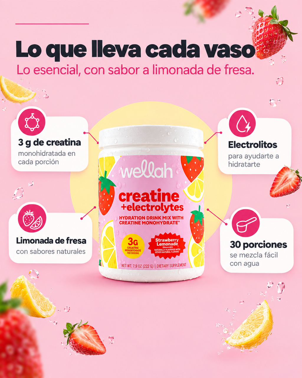 Wellah Creatine monohydrate, creatina