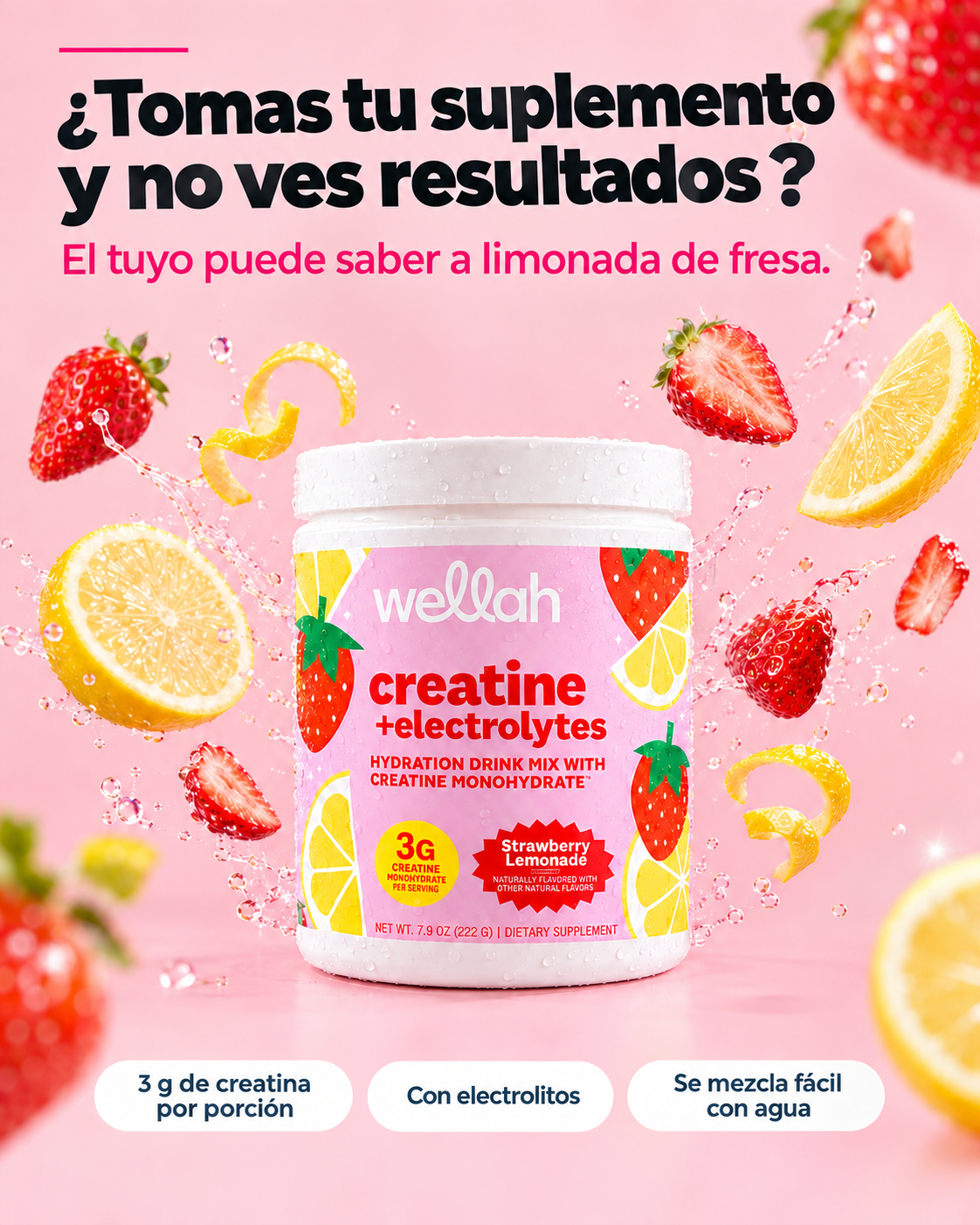 Wellah Creatine monohydrate, creatina