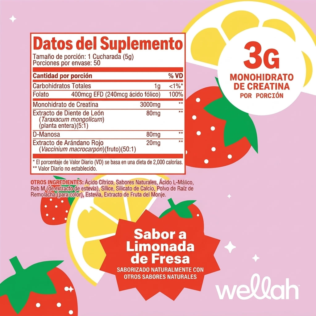 Wellah Creatine monohydrate, creatina