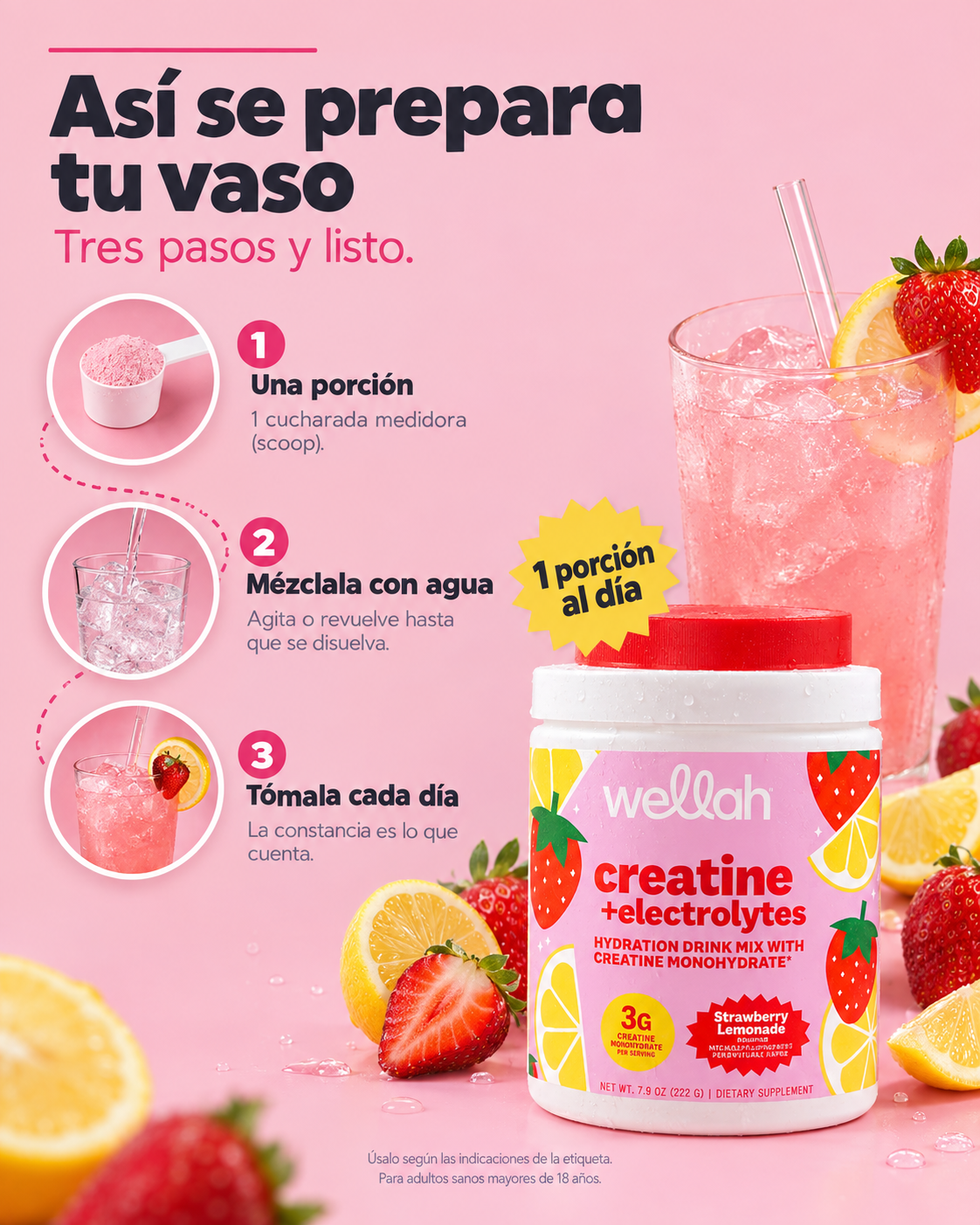 Wellah Creatine monohydrate, creatina